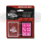 Pack of 6 PINK six sided Dice with Pocket Carrying Case 16mm Monster Protectors Pack of 6 PINK six sided Dice with Pocket Carrying Case 16mm Monster Protectors