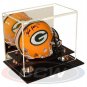 1x BCW Acrylic Mini Helmet Display - Mirror Back - Gold Risers