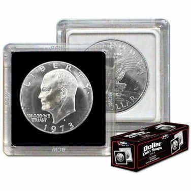 (25) BCW (2 x 2) COIN SNAPS - LARGE DOLLAR - BLACK