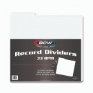 Pack of 25 BCW 33 RPM Record Dividers - White (1-33RPM-D) Pack of 25 BCW 33 RPM Record Dividers - White (1-33RPM-D)