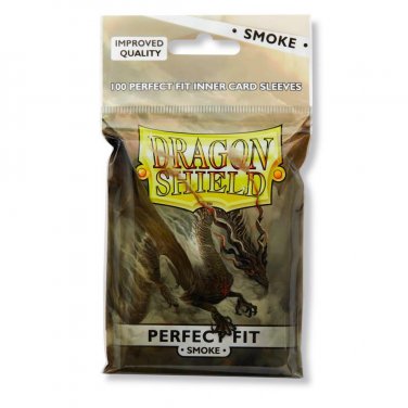 (100) Dragon Shield Standard Size Inner Perfect Fit Topload Card Sleeves - SMOKE