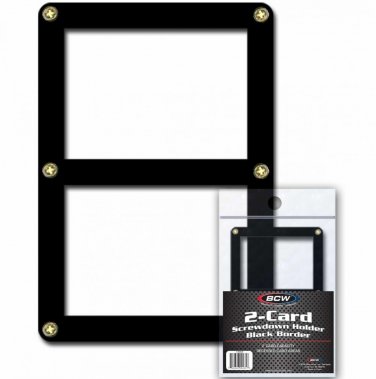 (1x) BCW 2 Card Screwdown Holder - Black Border (1-2CS-B)
