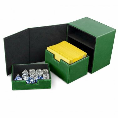 BCW Green Leatherette Deck Box Vault LX Hold 100 Sleeved