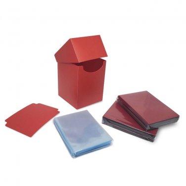 BCW Combo Pack - Inner Sleeves and Elite2 Deck Guards-Red (1-PAK-DGEG2-RED)