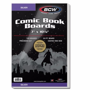 1000 BCW Silver Comic Backing Boards