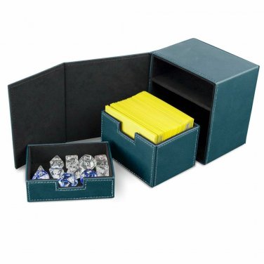 BCW Teal Leatherette Deck Box Vault LX Hold 100 Sleeved