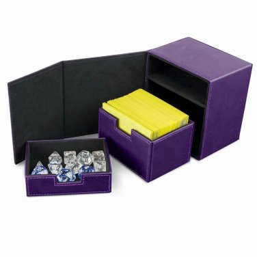BCW Purple Leatherette Deck Box Vault LX Hold 100 Sleeved