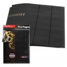 Pack of 10 BCW SIDELOAD PRO 18-POCKET BINDER PAGES - Black