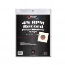 Pack of 100 BCW 45RPM Record Bags (1-BAG-45RPM) Pack of 100 BCW 45RPM Record Bags (1-BAG-45RPM)