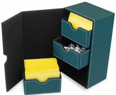 BCW Teal Leatherette Deck Box Vault LX Hold 200 Sleeved