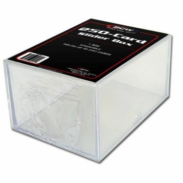 x1 - BCW 250 ct. SLIDER BOX -  Holds 250 Cards