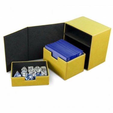 BCW Yellow Leatherette Deck Box Vault LX Hold 100 Sleeved