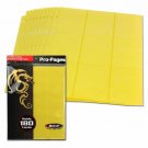Pack of 10 BCW SIDELOAD PRO 18-POCKET BINDER PAGES - Yellow