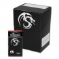 1x BCW GAMING DECK CASE Matte BLACK Box - Holds 80 Cards w/Card Divider 1-DC-BLK