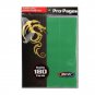 20X BCW Side Loading 18-Pocket Pro Pages - Green