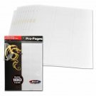 Pack of 10 BCW SIDELOAD PRO 18-POCKET BINDER PAGES - White
