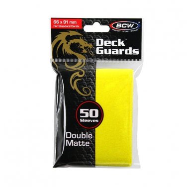 50 BCW GAMING DECK GUARD (SLEEVES) - MATTE - YELLOW