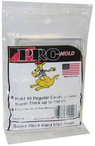 2x PRO-MOLD 10 Count Baseball Trading Card Boxes / Super Thick Snaptites PC10