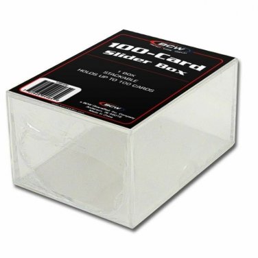x1 - BCW 100 ct. SLIDER BOX -  Holds 100 Cards