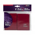 PACK OF 100 Standard Sized Deck Guards - Elite2 - Glossy - Red PACK OF 100 Standard Sized Deck Guards - Elite2 - Glossy - Red