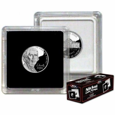 100X BCW 2x2 Coin Snap - Nickel