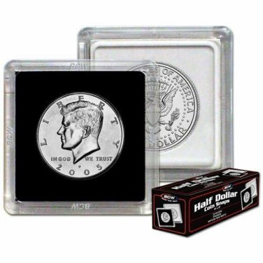 50X BCW 2x2 Coin Snap - Half Dollar