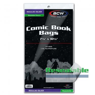 5X BCW Resealable Silver/Regular Comic Bags