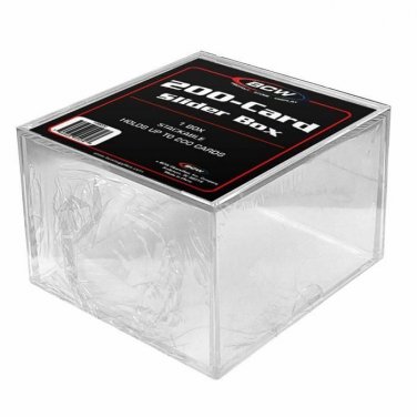 x1 - BCW 200 ct. SLIDER BOX -  Holds 200 Cards