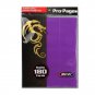 20X BCW Side Loading 18-Pocket Pro Pages - Purple