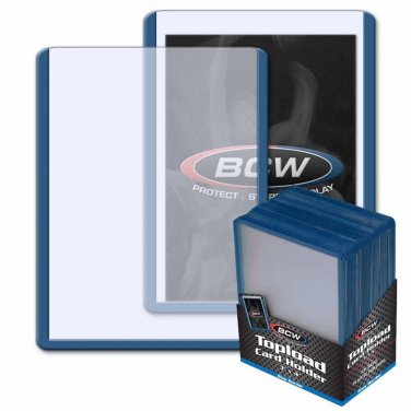 20X BCW 3x4 Topload Card Holder - Blue Border