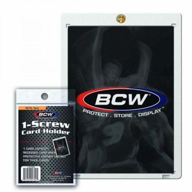 5 BCW 1-Screw Screwdown 50pt. Jersey & Memorabilia Sized Thick Card Holders