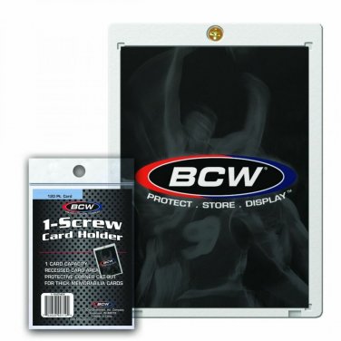 1 BCW 1-Screw Screwdown 120pt. Jersey & Memorabilia Sized Super Thk. Card Holder