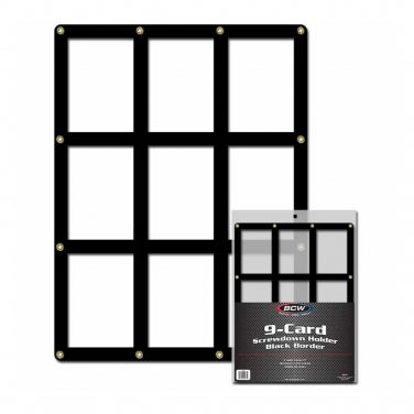 2 BCW Black Bordered Screwdown Standard Sized 9 Card Holders