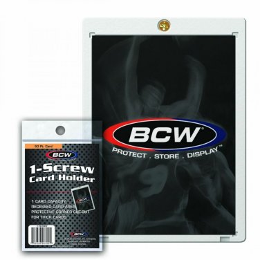 1 BCW 1-Screw Screwdown 50pt. Jersey & Memorabilia Sized Thick Card Holder