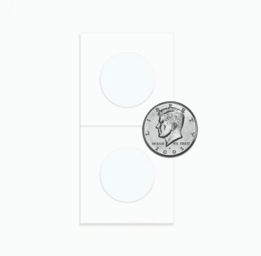 100 BCW Paper Flips 2x2 - Half Dollar