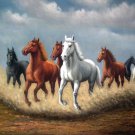 Horses 24x36 in. stretched Oil Painting Canvas Art Wall Decor modern002