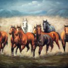 Horses 24x36 in. stretched Oil Painting Canvas Art Wall Decor modern003