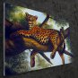 Leopard 24x36 in. stretched Oil Painting Canvas Art Wall Decor modern001