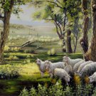 Sheep 24x36 in. stretched Oil Painting Canvas Art Wall Decor modern003