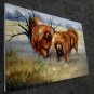 Two Tibetan mastiffs 24x36 in. stretched Oil Painting Canvas Art Wall Decor modern001