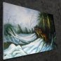 Wolf 24x36 in. stretched Oil Painting Canvas Art Wall Decor modern001