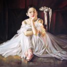 Ballerina 24x36 in. stretched Oil Painting Canvas Art Wall Decor modern002