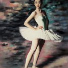 Ballerina 24x36 in. stretched Oil Painting Canvas Art Wall Decor modern022
