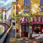 Caffee shop 24x36 in. stretched Oil Painting Canvas Art Wall Decor modern002