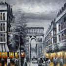 Paris 24x36 in. stretched Oil Painting Canvas Art Wall Decor modern803