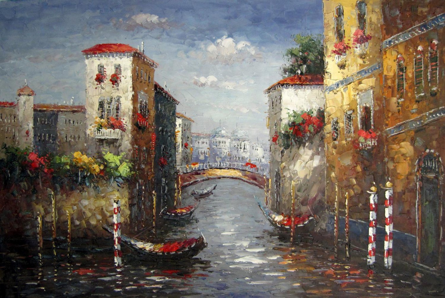 Venice 24x36 in. stretched Oil Painting Canvas Art Wall Decor modern115
