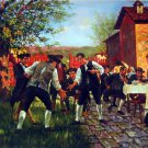 Figure 24x36 in. stretched Oil Painting Canvas Art Wall Decor modern012