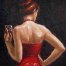 Drinking 24x36 in. stretched Oil Painting Canvas Art Wall Decor modern102