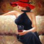 Drinking 24x36 in. stretched Oil Painting Canvas Art Wall Decor modern11D