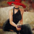 Drinking 24x36 in. stretched Oil Painting Canvas Art Wall Decor modern12D